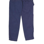 KICKERS Mens Cotton Blue Regular Straight Trousers W30 L32 Workwear Zip Closure