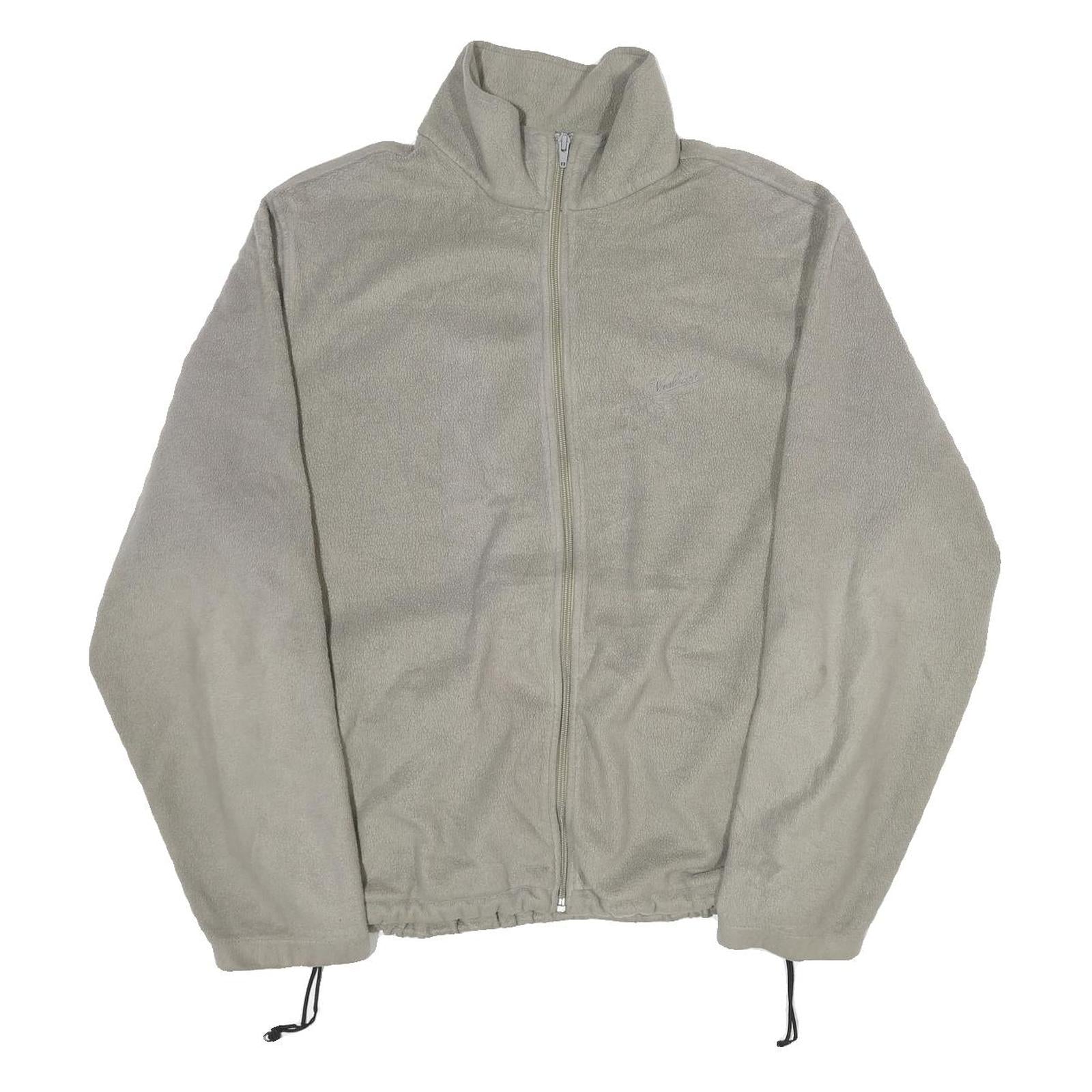 WOOLRICH Mens Grey XL Zip Up Fleece Jacket Casual Regular Fit Outdoor Warm