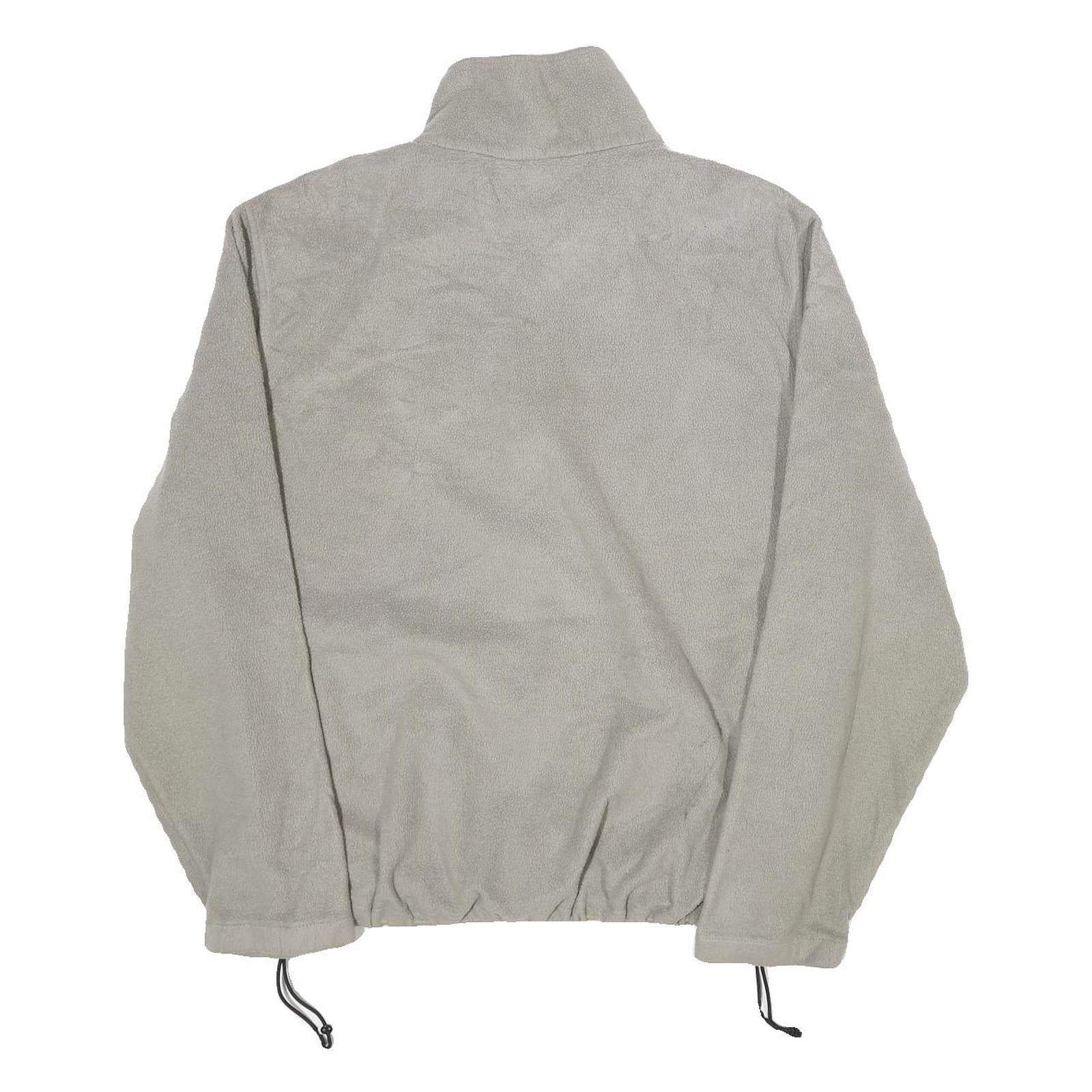 WOOLRICH Mens Grey XL Zip Up Fleece Jacket Casual Regular Fit Outdoor Warm