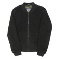 LEVI'S Mens Black Sherpa Zip Jacket S Polyester Blend Plain Casual Outerwear