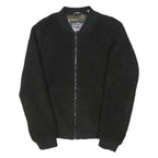 LEVI'S Mens Black Sherpa Zip Jacket S Polyester Blend Plain Casual Outerwear