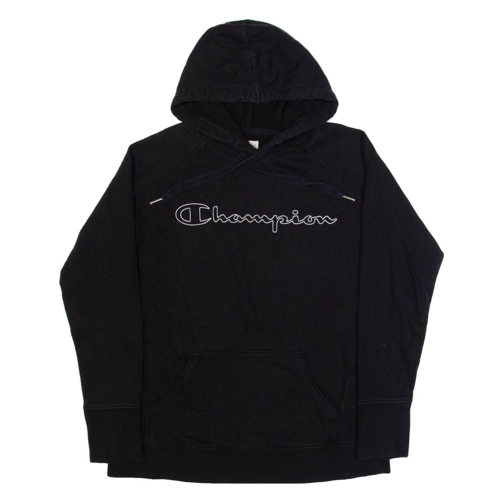 CHAMPION Mens Black Hoodie S