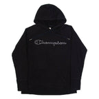 CHAMPION Mens Black Hoodie S