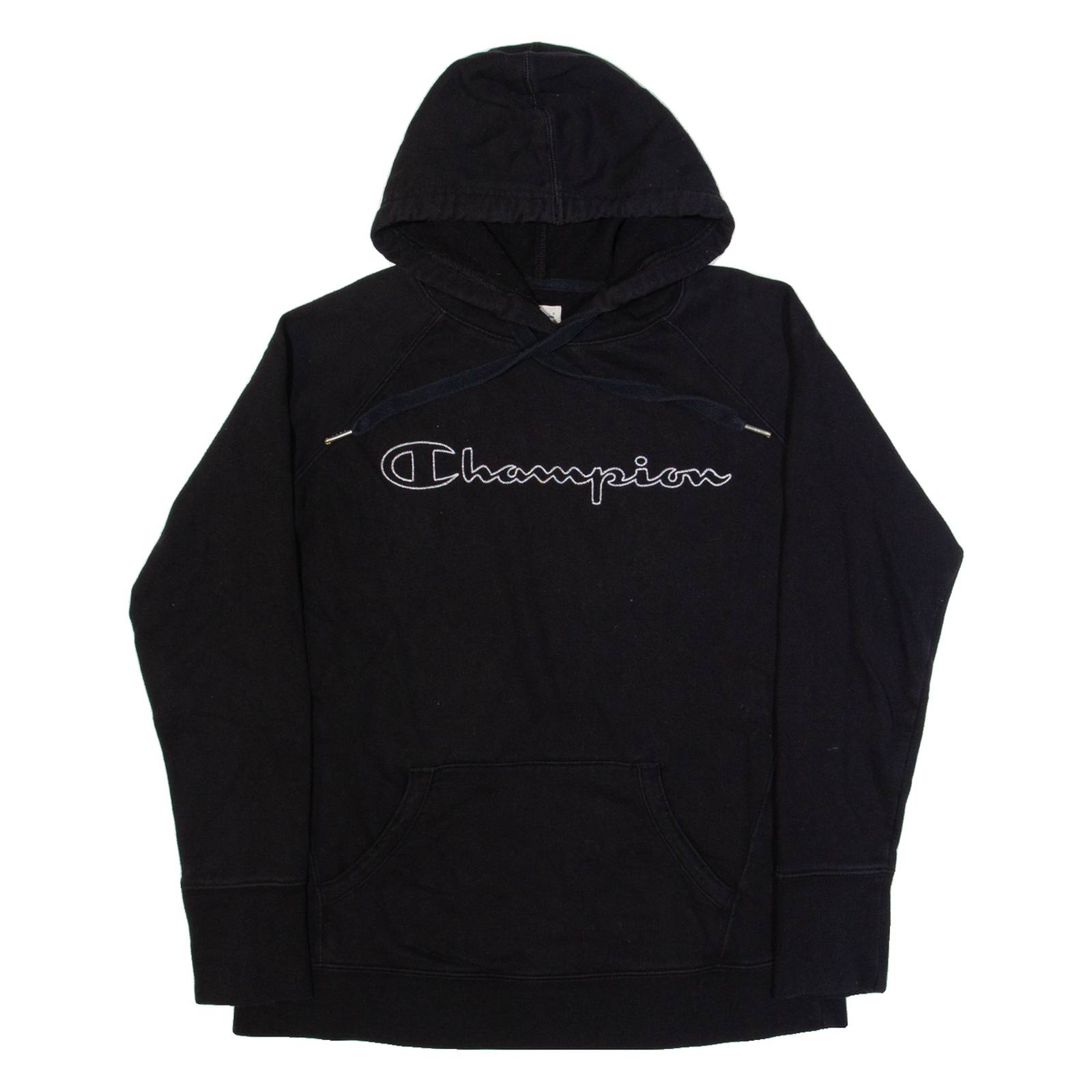 CHAMPION Mens Black Hoodie S