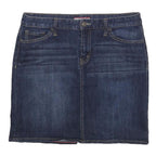 TOMMY HILFIGER Womens Blue Denim Mini Skirt Cotton Blend M Casual Classic