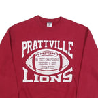 JERZEES Mens Red Prattville Lions Crew Neck M Football State Championship