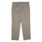 TOMMY HILFIGER Mens Cotton Beige Slim Straight Trousers W36 L32 Casual Wear