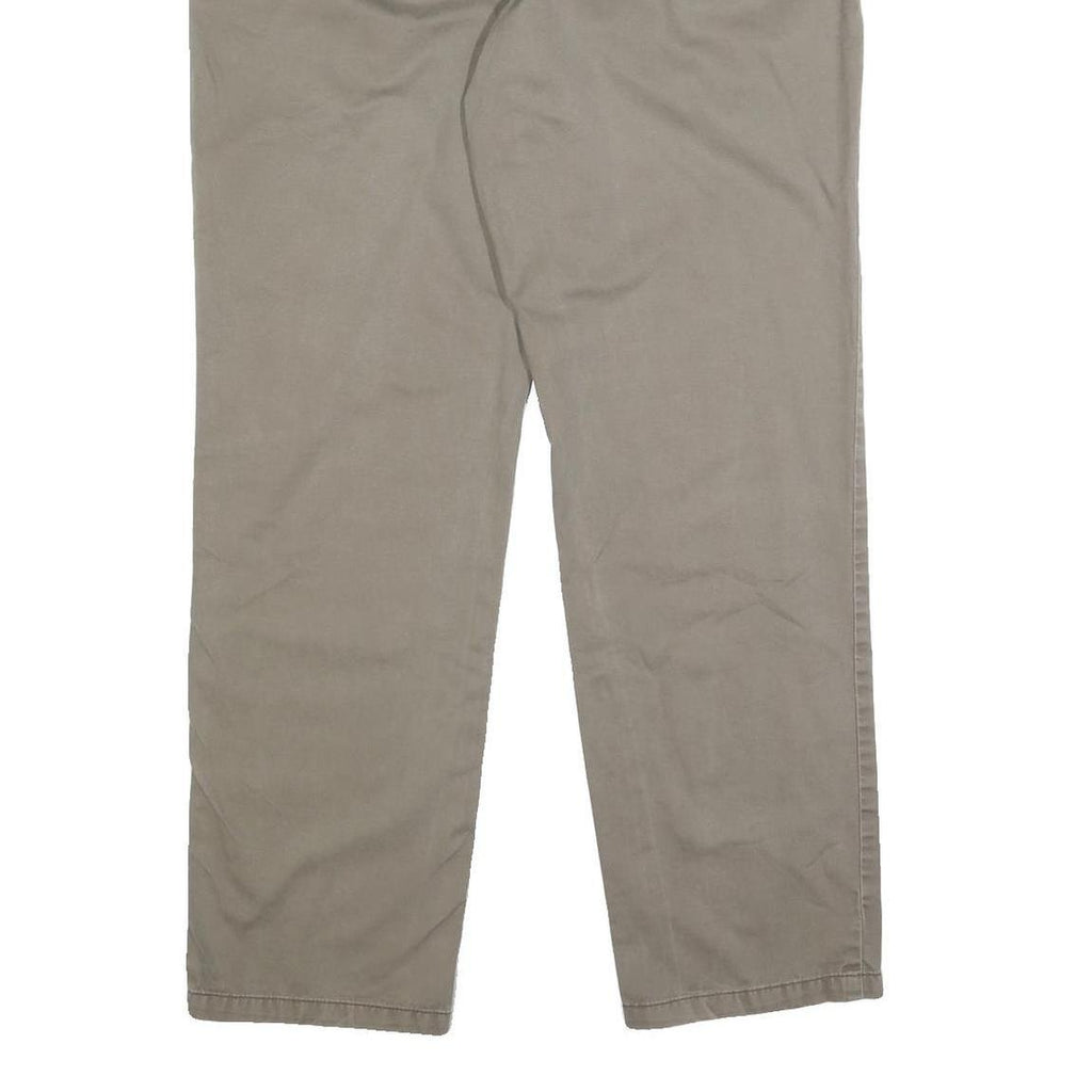 TOMMY HILFIGER Mens Cotton Beige Slim Straight Trousers W36 L32 Casual Wear