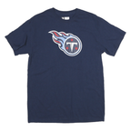 NFL Mens Blue Tennessee Titans T-Shirt M Short Sleeve Crew Neck Cotton Blend