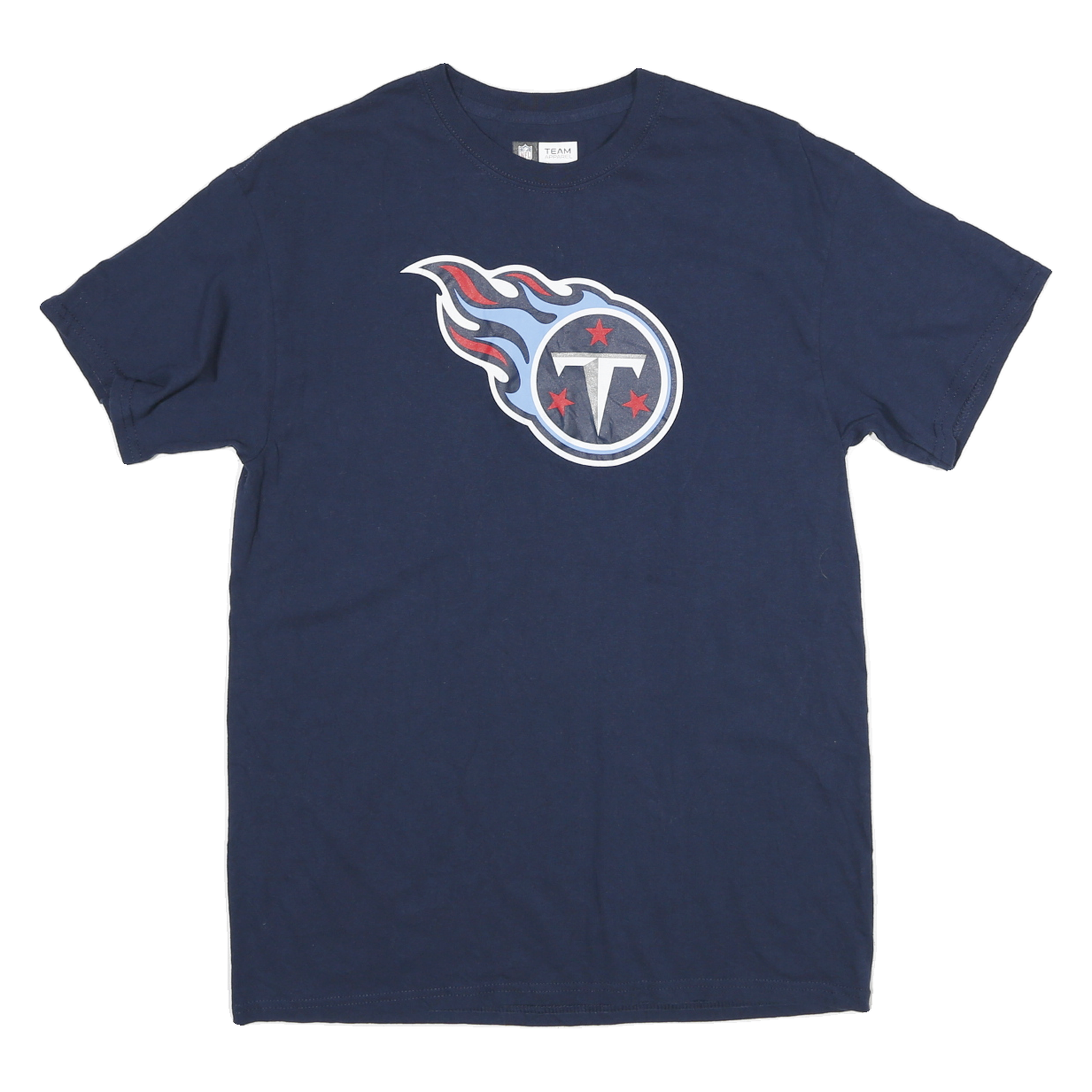 NFL Mens Blue Tennessee Titans T-Shirt M Short Sleeve Crew Neck Cotton Blend