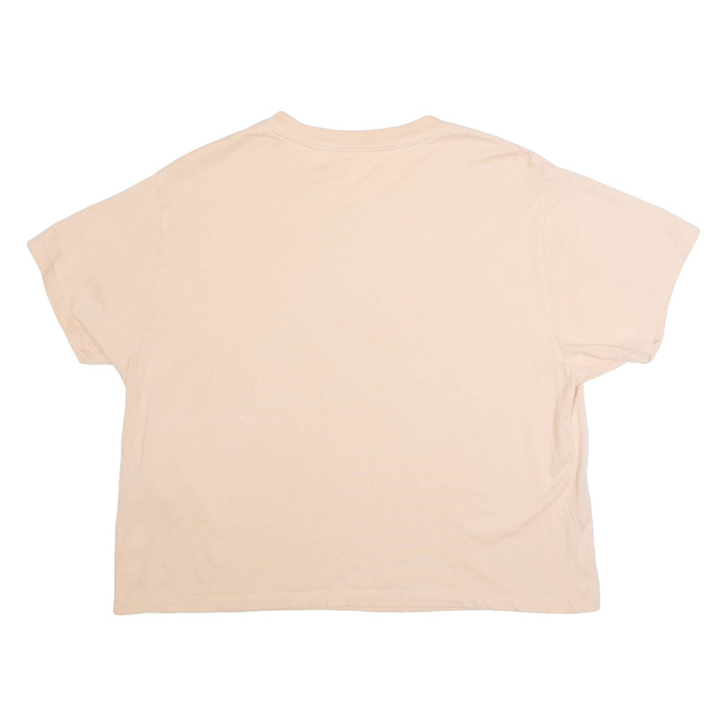LEVI'S Cropped Womens T-Shirt Beige Crew Neck M