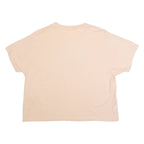 LEVI'S Cropped Womens T-Shirt Beige Crew Neck M