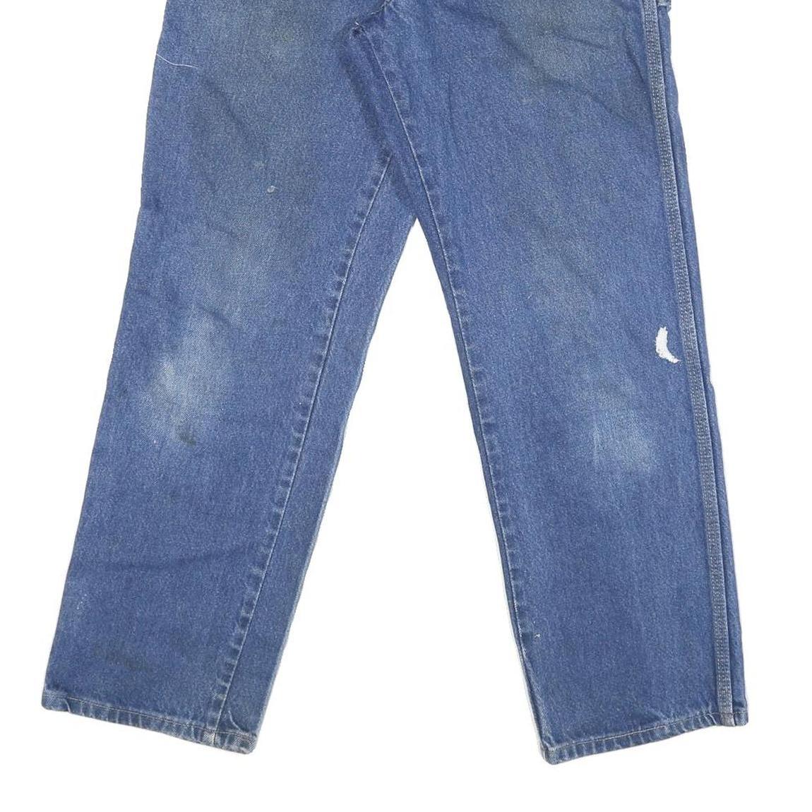 DICKIES Mens Blue Regular Fit Straight Denim Jeans W28 L28 Workwear Pocket Zip