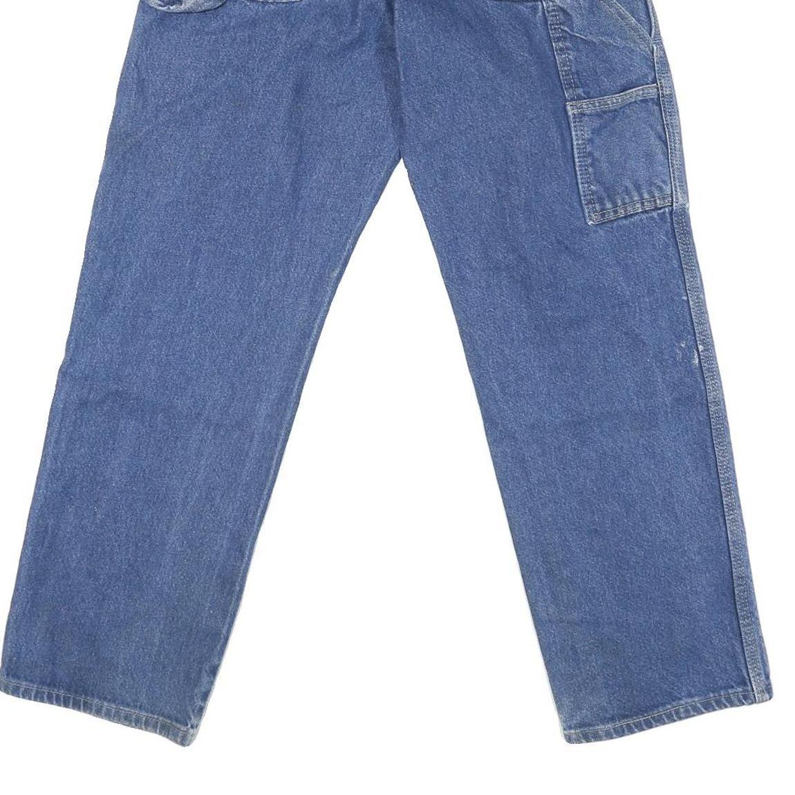 DICKIES Mens Blue Regular Fit Straight Denim Jeans W28 L28 Workwear Pocket Zip