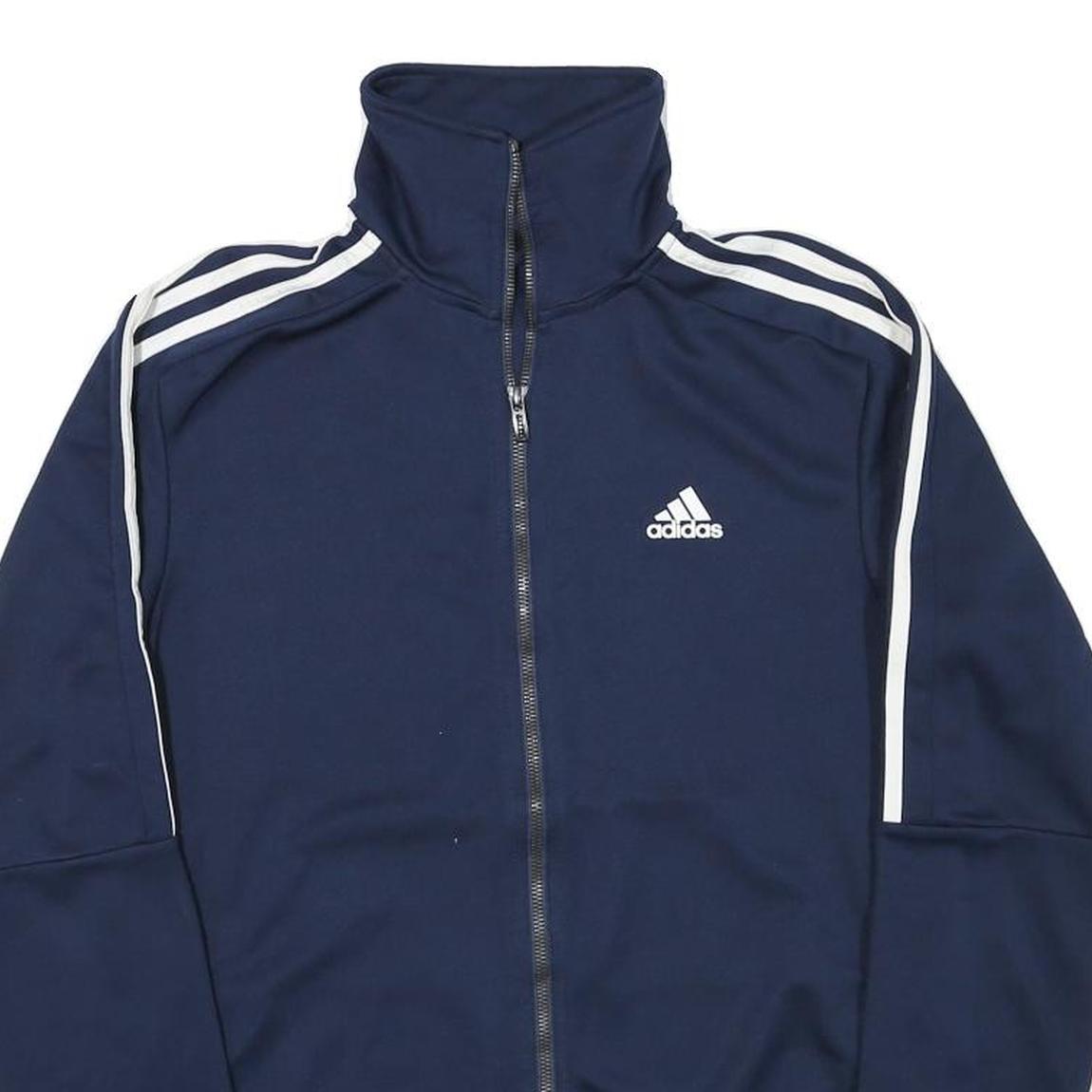 ADIDAS Mens Navy Blue Classic Jacket S Polyester Blend Zip Track