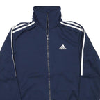 ADIDAS Mens Navy Blue Classic Jacket S Polyester Blend Zip Track Top