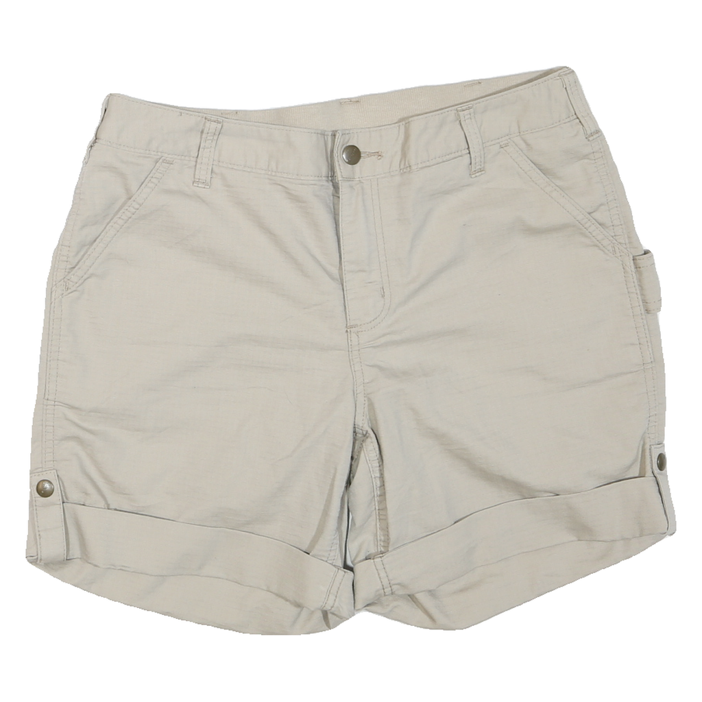 CARHARTT Womens Shorts Beige Casual M W34 Cotton Blend Comfort Lightweight