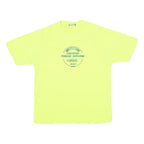 Mens Yellow Graphic T-Shirt M Short Sleeve Crew Neck Casual Sporty
