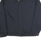 NAUTICA Mens Navy Blue Jacket M Polyester Blend Zip Plain Classic Casual