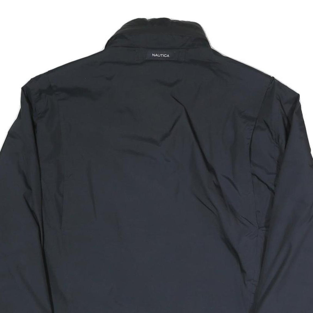 NAUTICA Mens Navy Blue Jacket M Polyester Blend Zip Plain Classic Casual