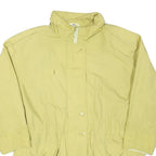 Womens Yellow Polyester Blend Plain Button Jacket UK 18 Casual Lightweight