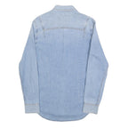 G-STAR Mens Blue Denim Slim Fit Shirt S Distressed Cotton Casual Long Sleeve