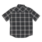 DICKIES Mens Black & Grey Check Short Sleeve Shirt M Workwear Casual