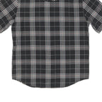 DICKIES Mens Black & Grey Check Short Sleeve Shirt M Workwear Casual