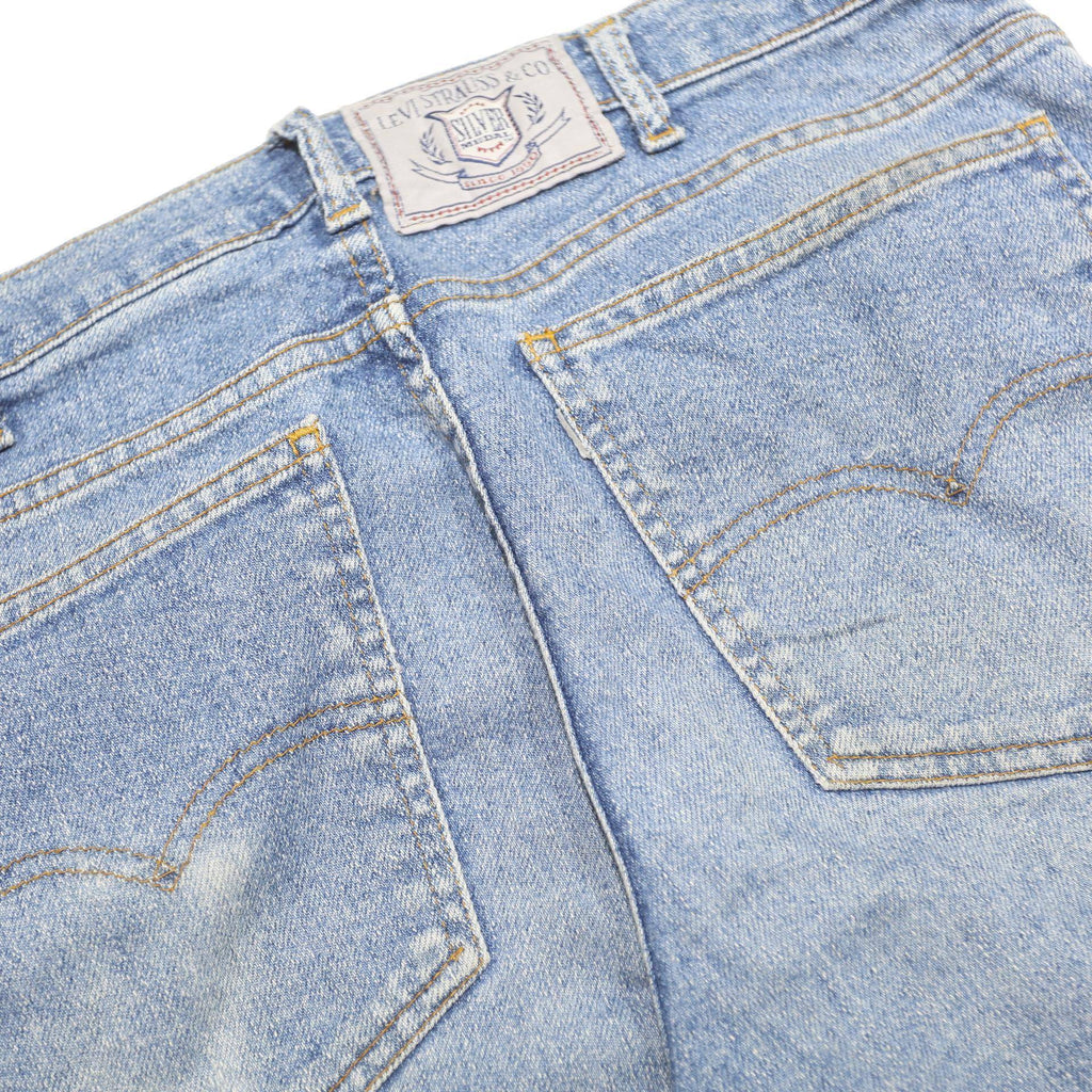 LEVI'S Silver Medal Mens Jeans Blue Regular Straight Denim Light W33 L34 Zip