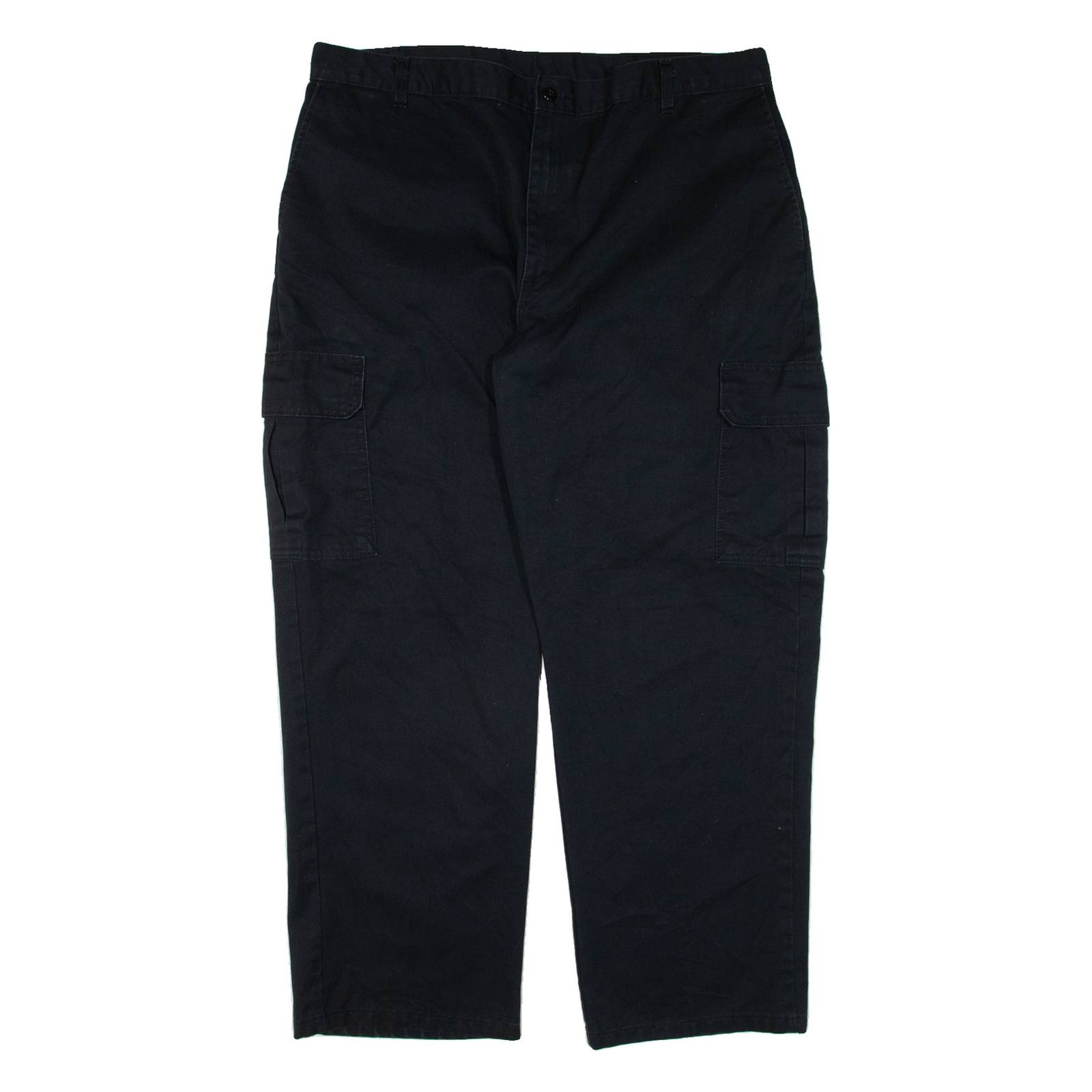DICKIES Cargo Workwear Mens Trousers Black Relaxed Straight W38 L28