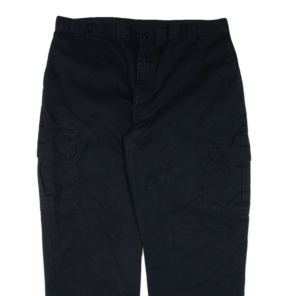 DICKIES Cargo Workwear Mens Trousers Black Relaxed Straight W38 L28