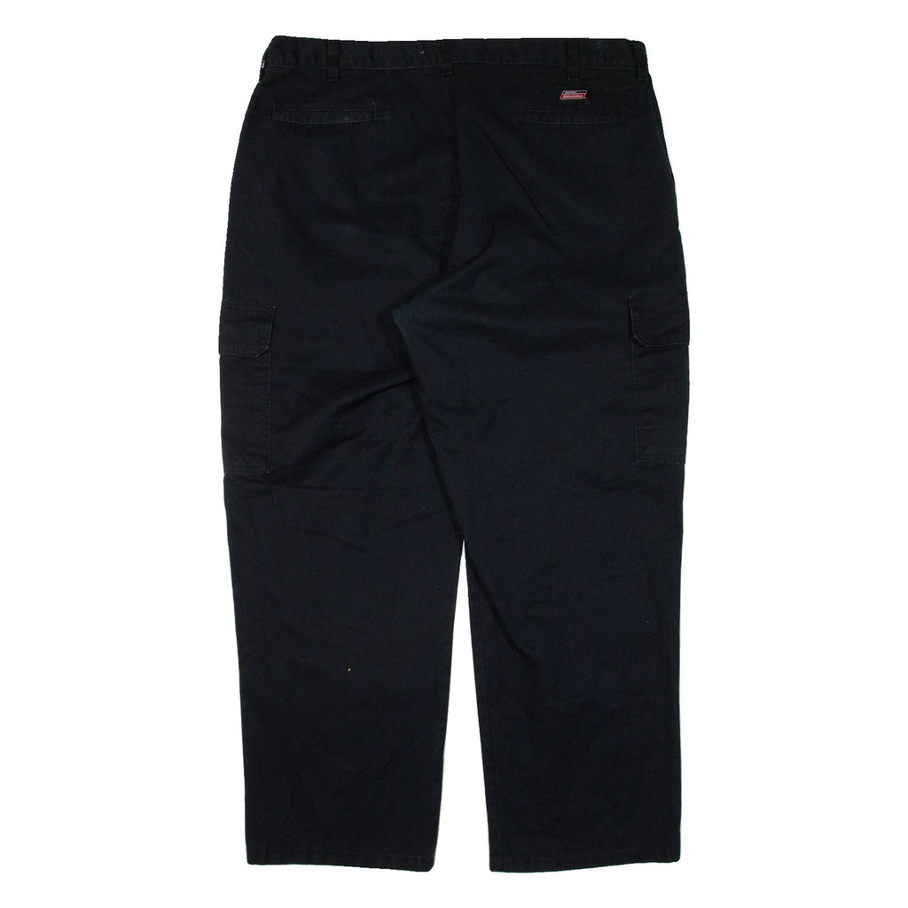 DICKIES Cargo Workwear Mens Trousers Black Relaxed Straight W38 L28