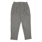BARRY BRICKEN Mens Wool Grey Checked Regular Fit Straight Trousers W32 L32