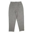 BARRY BRICKEN Mens Wool Grey Checked Regular Fit Straight Trousers W32 L32