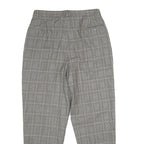 BARRY BRICKEN Mens Wool Grey Checked Regular Fit Straight Trousers W32 L32