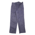 WORKER Mens Cotton Blend Blue Regular Fit Straight Leg Trousers W35 L34 Button