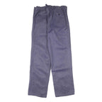 WORKER Mens Cotton Blend Blue Regular Fit Straight Leg Trousers W35 L34 Button