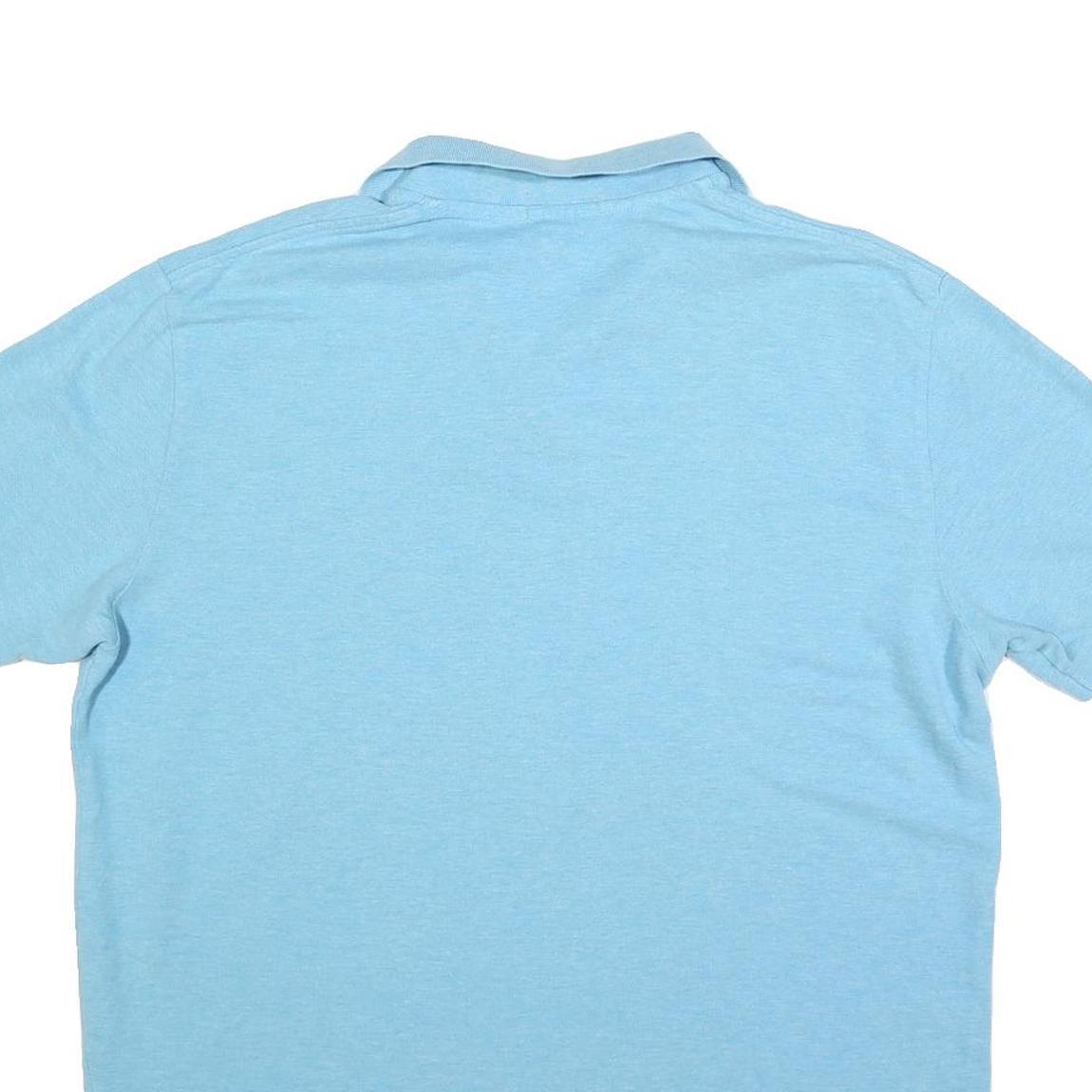 POLO RALPH LAUREN Mens Light Blue Short Sleeve Plain XL Classic Fit Cotton Blend
