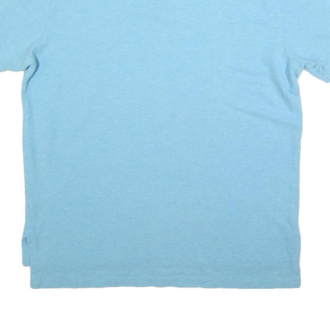 POLO RALPH LAUREN Mens Light Blue Short Sleeve Plain XL Classic Fit Cotton Blend