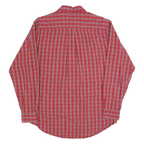 TOMMY HILFIGER Mens Red & White Check Shirt S Cotton Blend Button Down