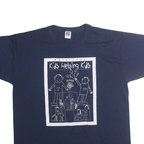 RUSSELL ATHLETIC Mens Blue Kids Helping Kids Graphic T-Shirt L Short Sleeve Crew