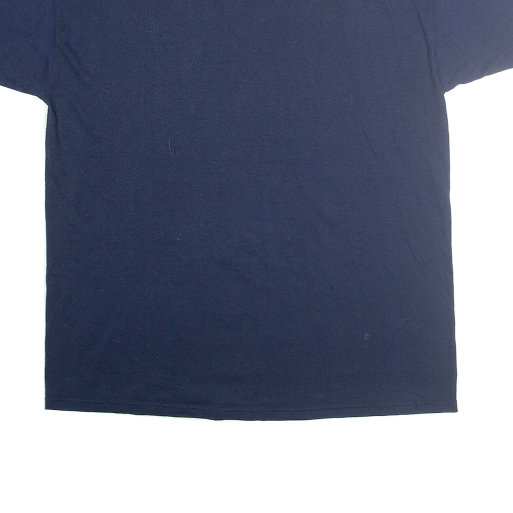 RUSSELL ATHLETIC Mens Blue Kids Helping Kids Graphic T-Shirt L Short Sleeve Crew