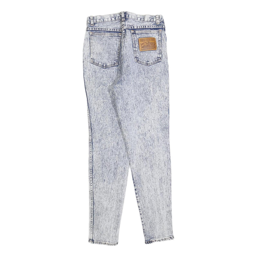 NIX Womens Jeans Blue Slim Skinny Denim Light W26 L29 Acid Wash Zip