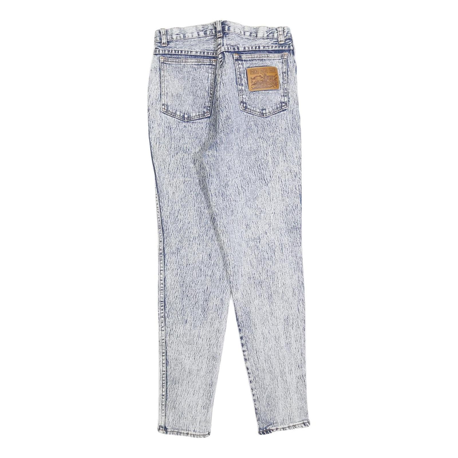 NIX Womens Jeans Blue Slim Skinny Denim Light W26 L29 Acid Wash Zip