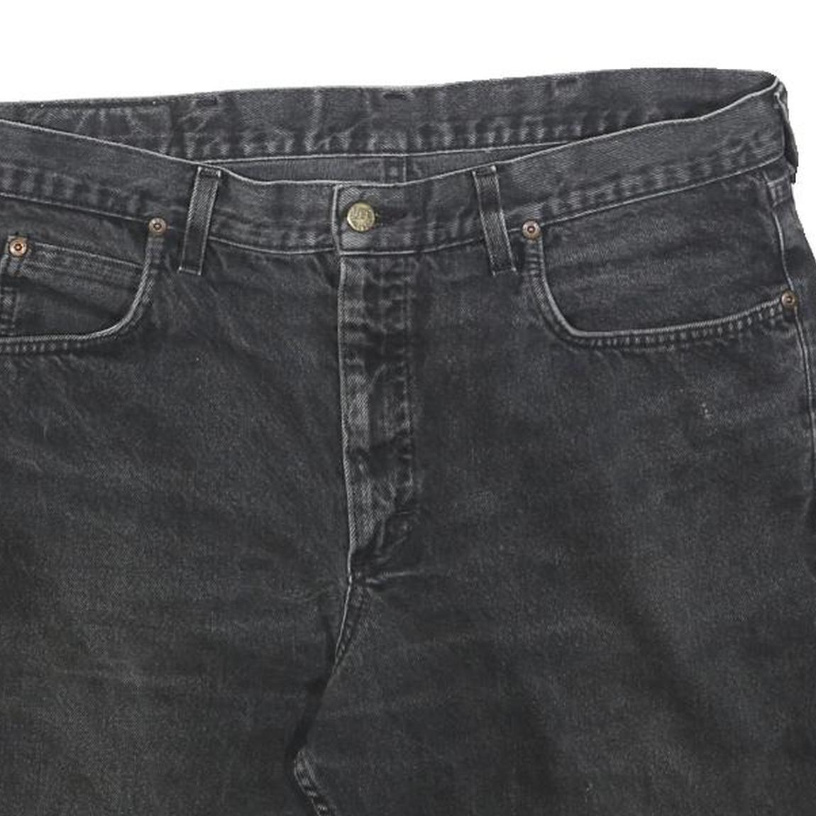 LEE Mens Black Denim Shorts XL W38 Classic Fit Cotton Blend Casual Summer