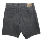 LEE Mens Black Denim Shorts XL W38 Classic Fit Cotton Blend Casual Summer
