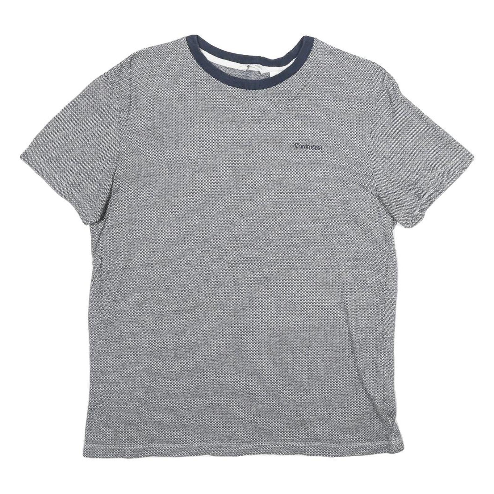 CALVIN KLEIN Mens Blue Crew Neck Short Sleeve Cotton T-Shirt M Casual