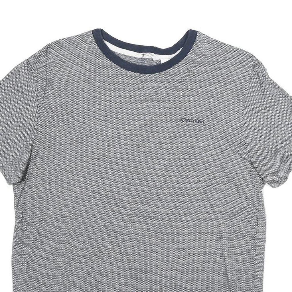 CALVIN KLEIN Mens Blue Crew Neck Short Sleeve Cotton T-Shirt M Casual