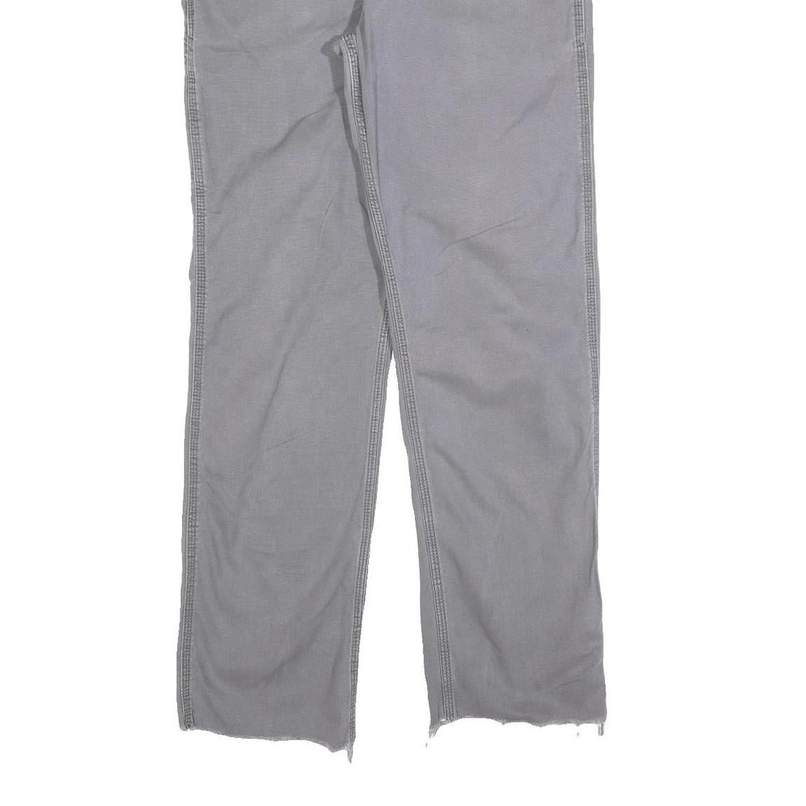 CARHARTT Mens Cotton Blend Grey Relaxed Straight Trousers W34 L30 Workwear