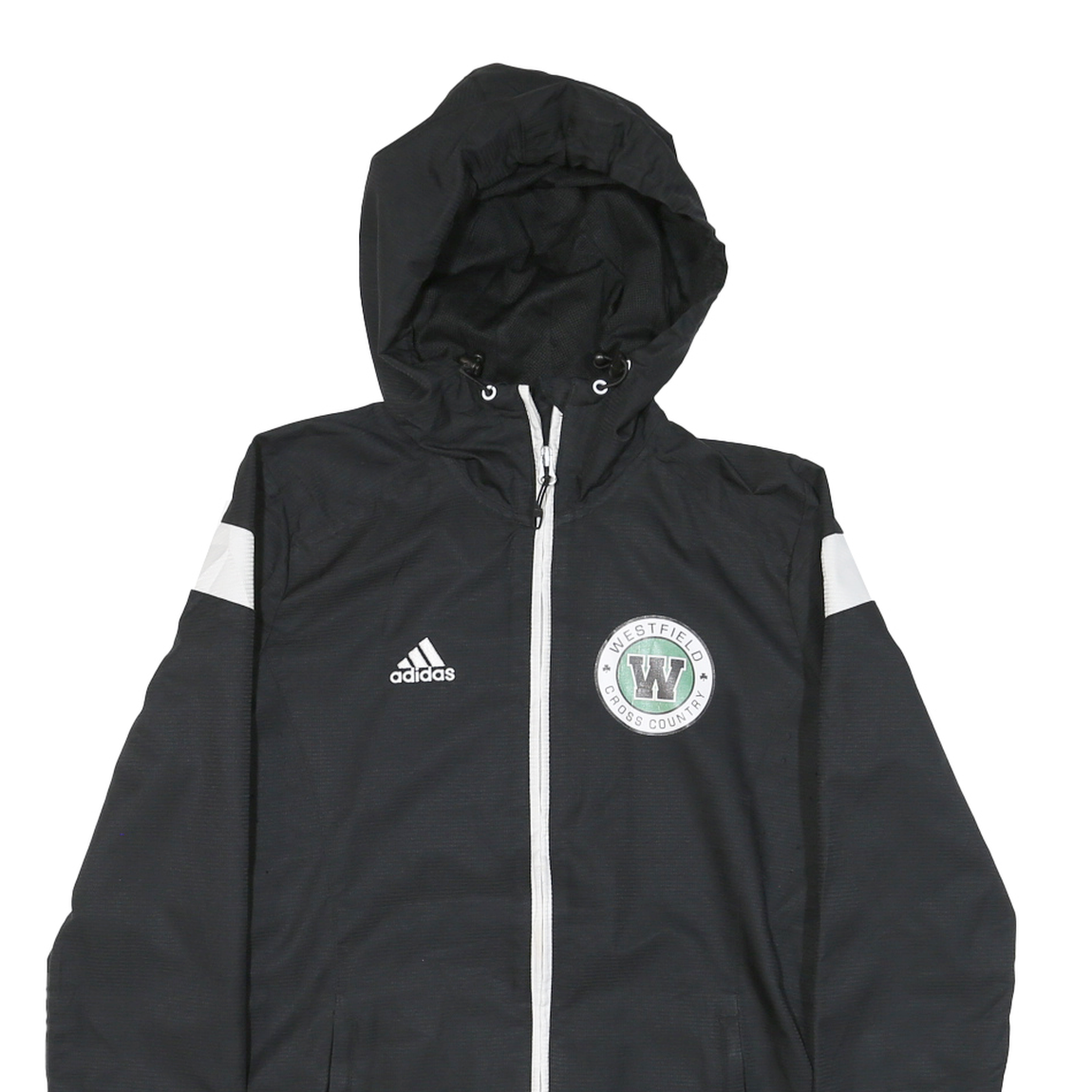 ADIDAS Mens Black & White Westfield Cross Country Track Jacket XS Polyester